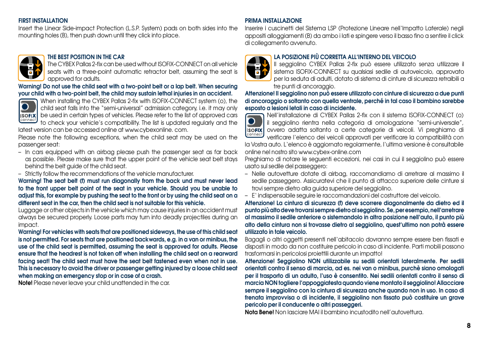 Cybex PALLAS 2-FIX User Manual | Page 10 / 84