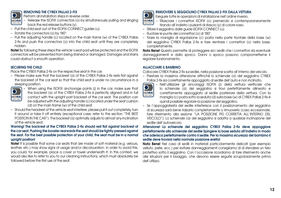 Cybex PALLAS 2-FIX User Manual | Page 14 / 84