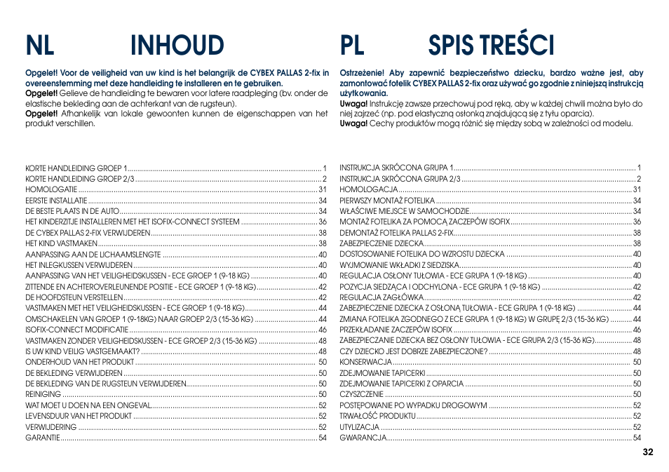 Cybex PALLAS 2-FIX User Manual | Page 34 / 84