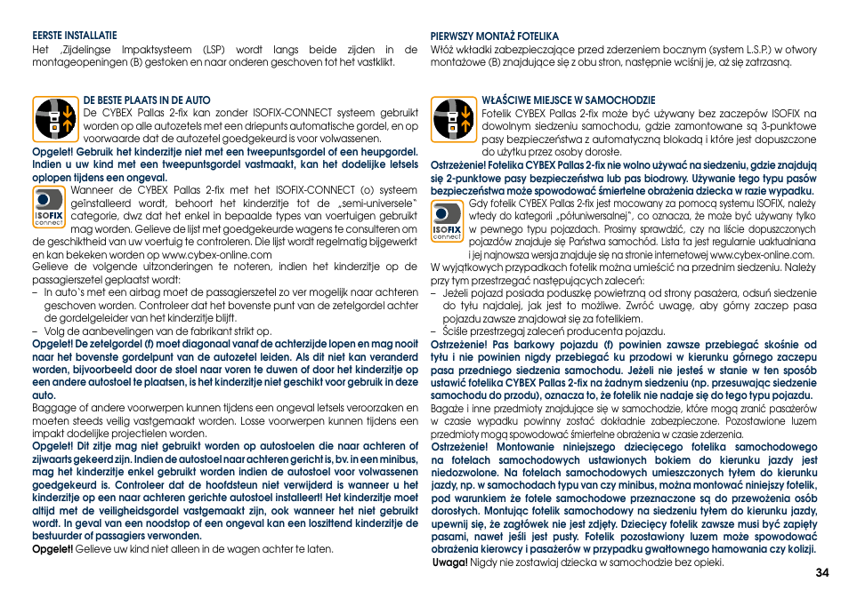 Cybex PALLAS 2-FIX User Manual | Page 36 / 84
