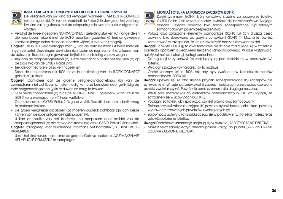 Cybex PALLAS 2-FIX User Manual | Page 38 / 84