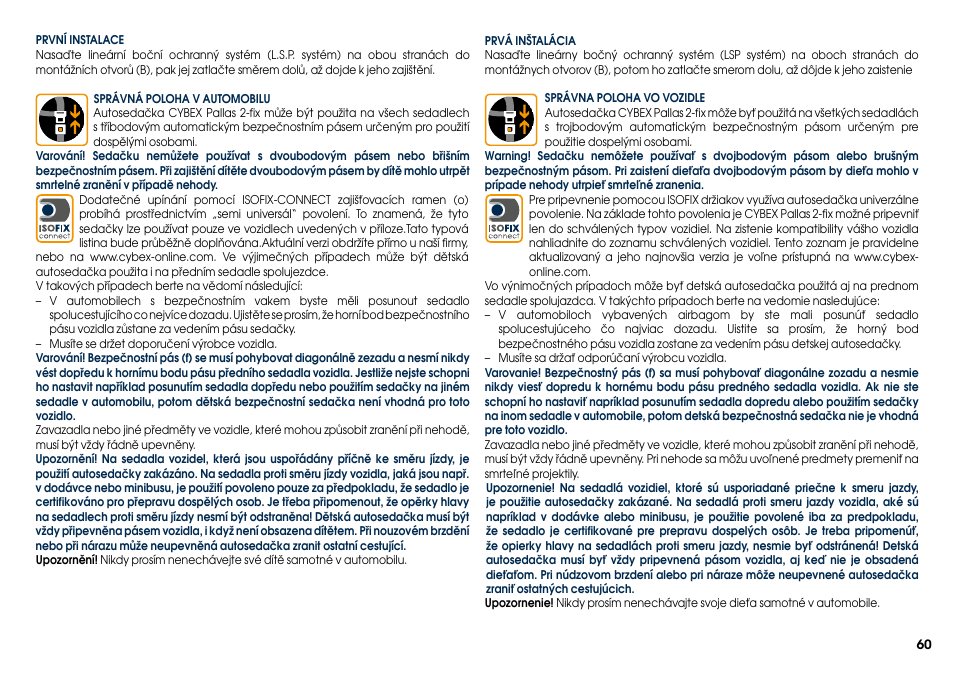 Cybex PALLAS 2-FIX User Manual | Page 62 / 84