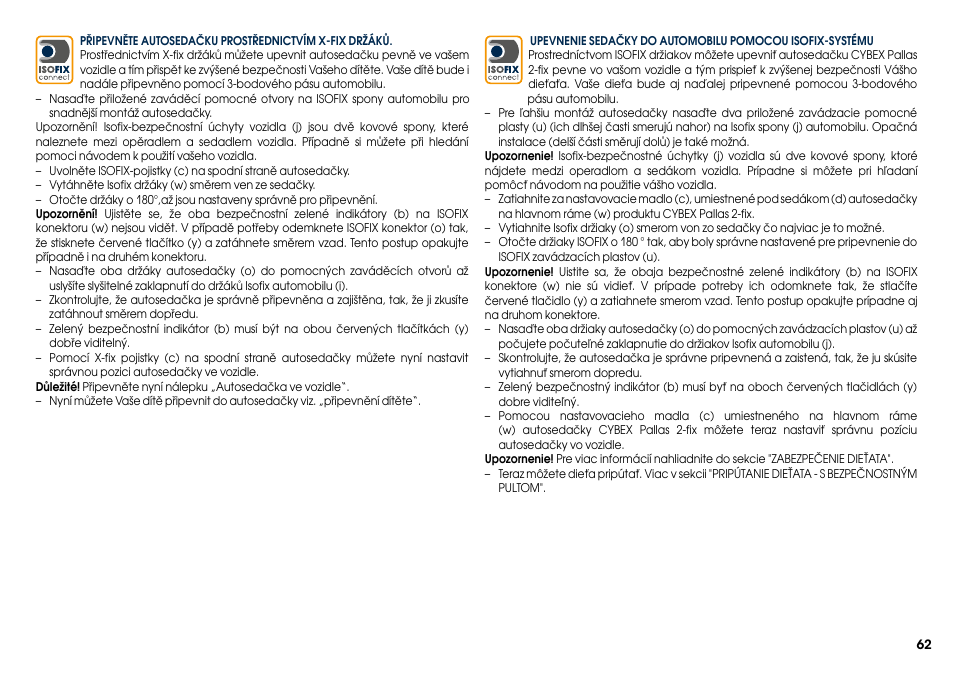Cybex PALLAS 2-FIX User Manual | Page 64 / 84