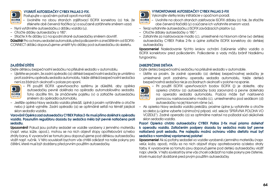 Cybex PALLAS 2-FIX User Manual | Page 66 / 84