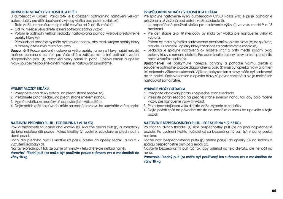 Cybex PALLAS 2-FIX User Manual | Page 68 / 84