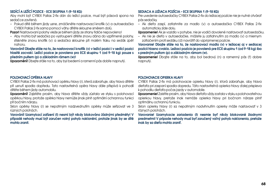 Cybex PALLAS 2-FIX User Manual | Page 70 / 84