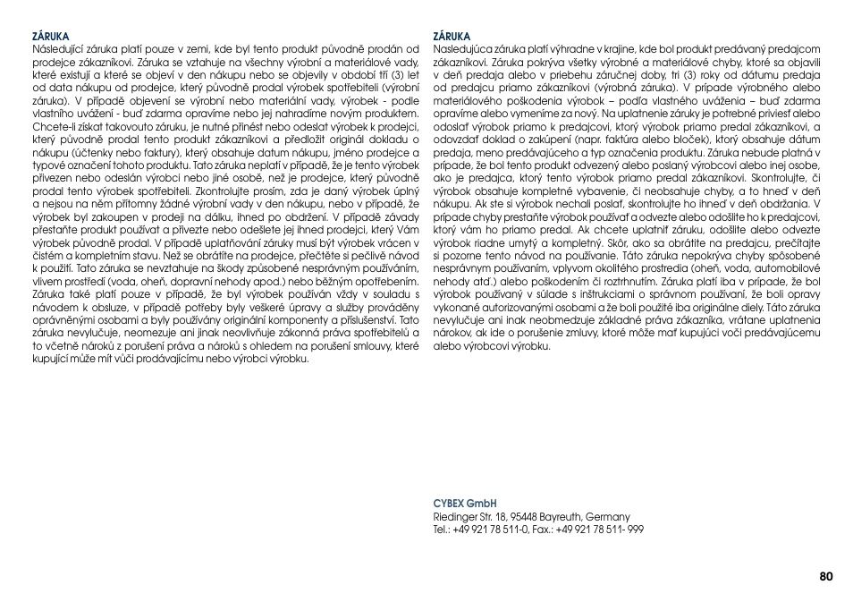 Cybex PALLAS 2-FIX User Manual | Page 82 / 84