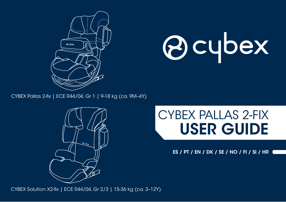 User guide, Cybex pallas 2-fix | Cybex PALLAS 2-FIX User Manual | Page 2 / 82