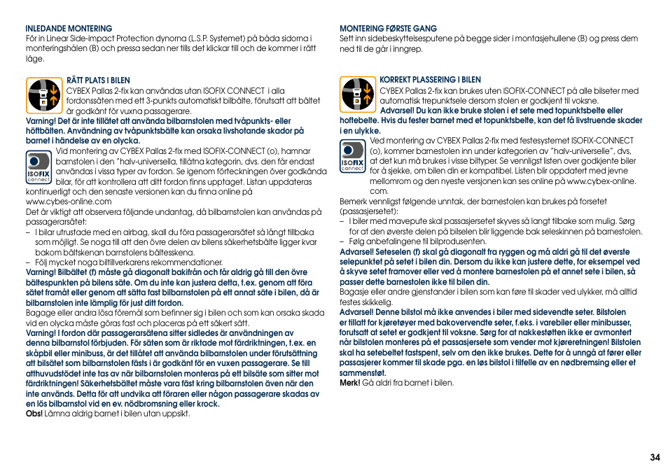 Cybex PALLAS 2-FIX User Manual | Page 36 / 82