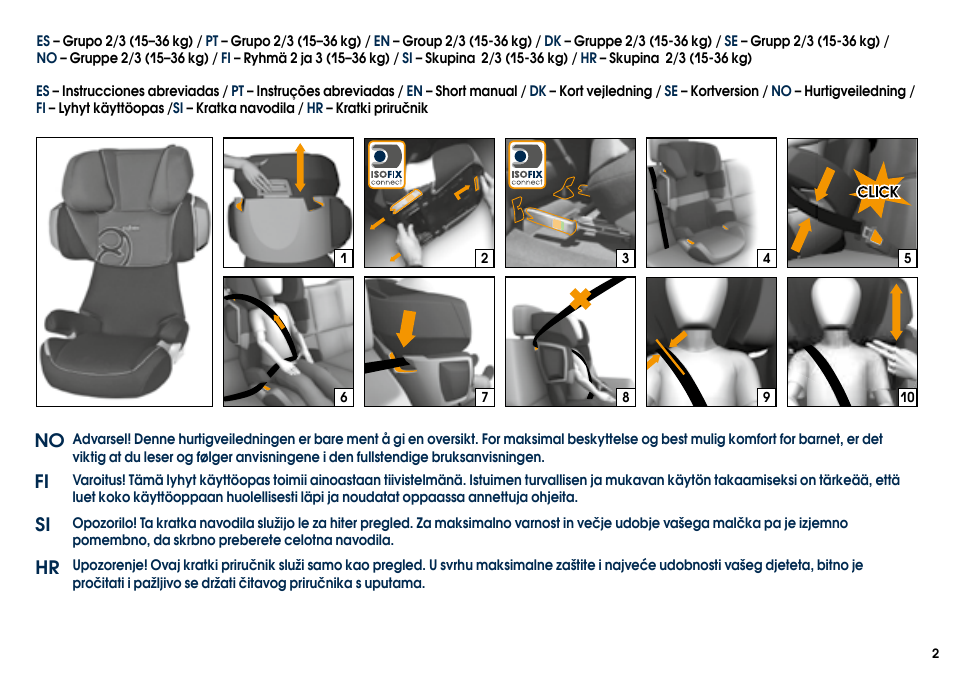 Cybex PALLAS 2-FIX User Manual | Page 4 / 82