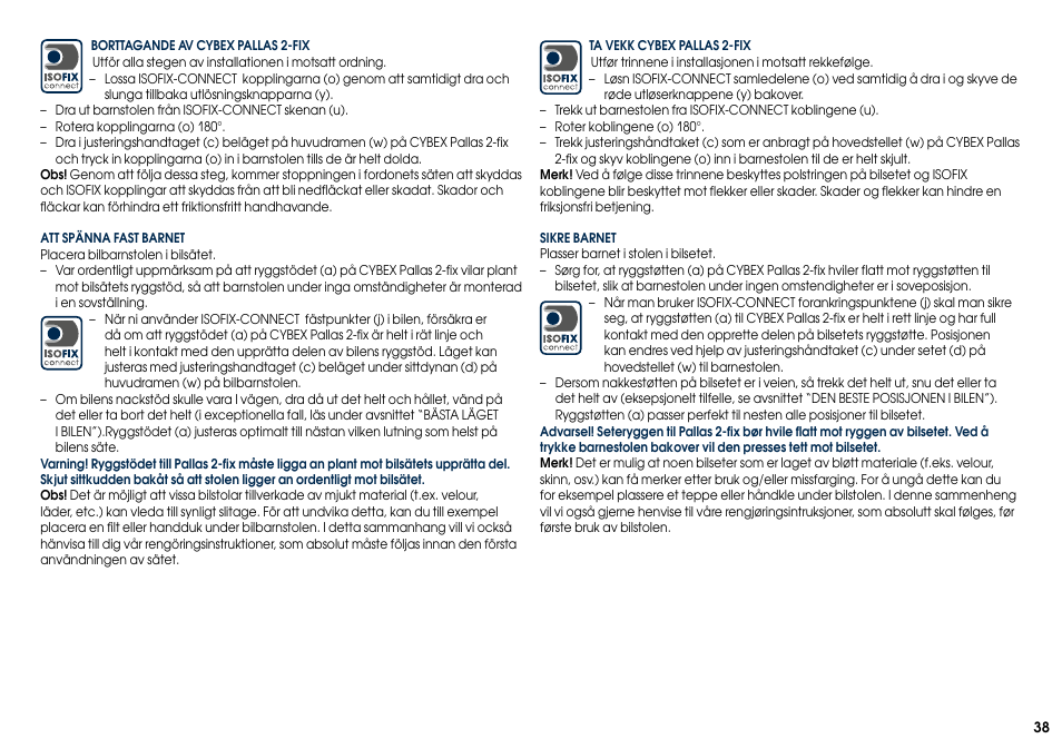 Cybex PALLAS 2-FIX User Manual | Page 40 / 82