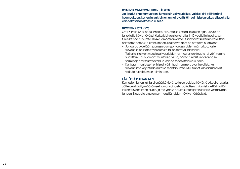 Cybex PALLAS 2-FIX User Manual | Page 79 / 82