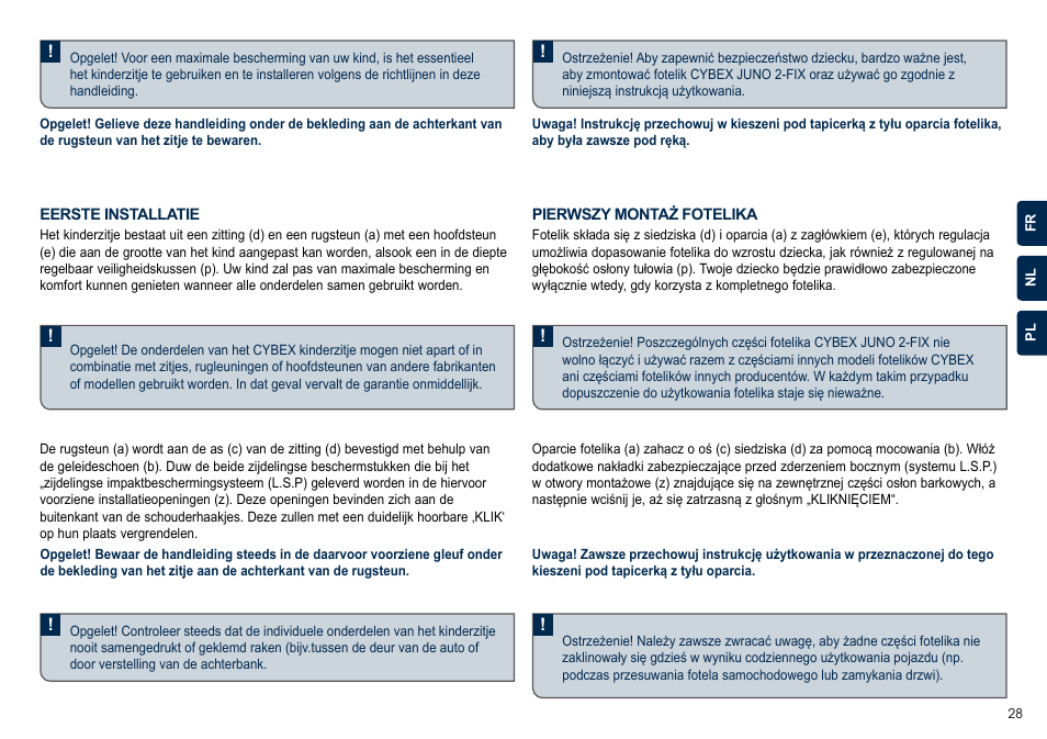 Cybex JUNO 2-FIX User Manual | Page 29 / 72