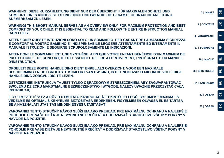 Cybex JUNO 2-FIX User Manual | Page 3 / 72