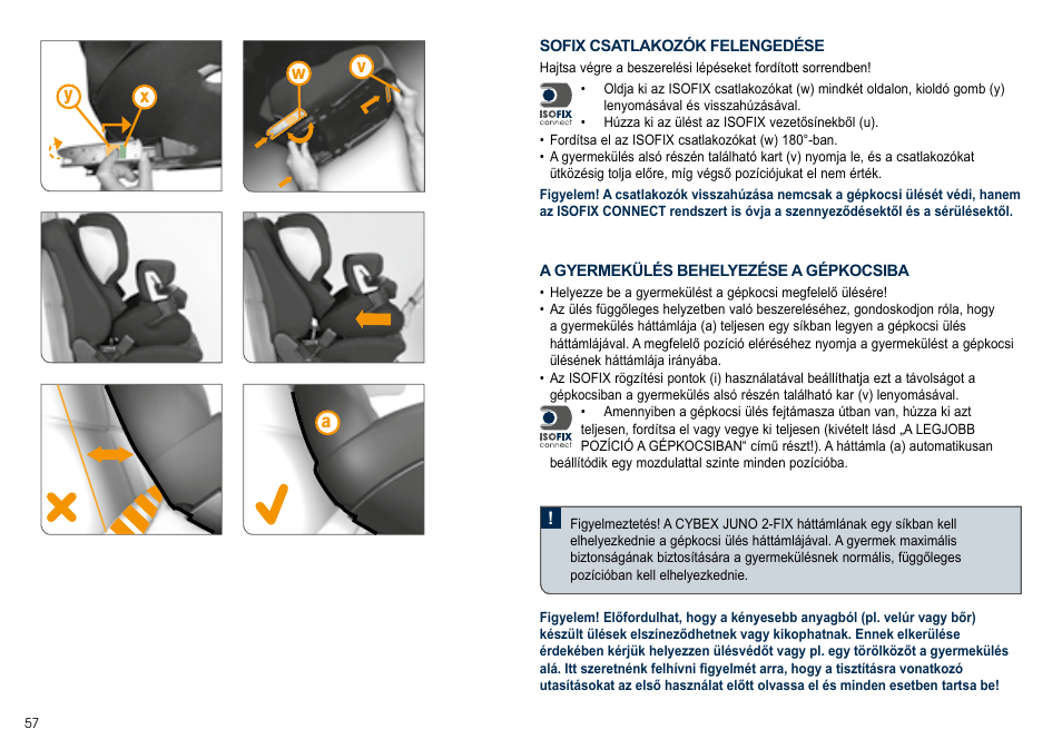 Yx a w v | Cybex JUNO 2-FIX User Manual | Page 58 / 72