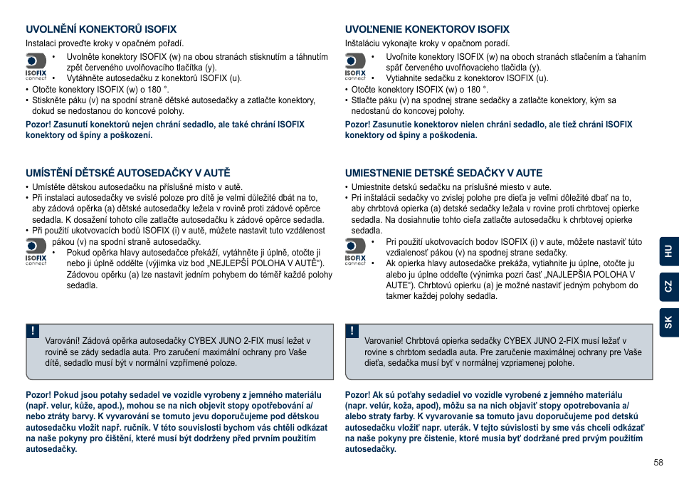 Cybex JUNO 2-FIX User Manual | Page 59 / 72