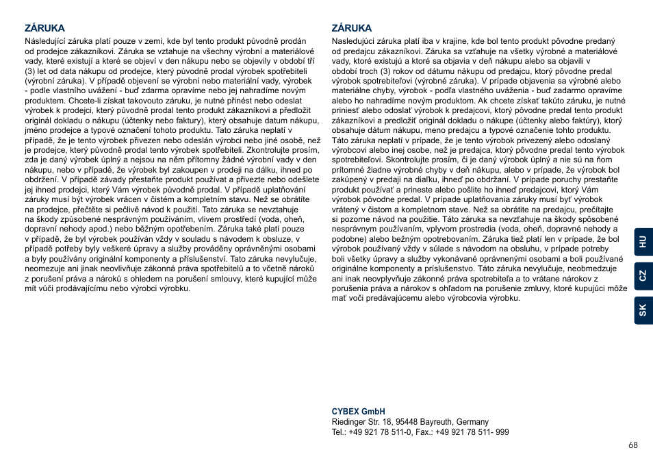 Cybex JUNO 2-FIX User Manual | Page 69 / 72