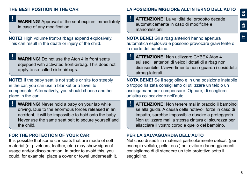 Cybex ATON 4 User Manual | Page 10 / 132