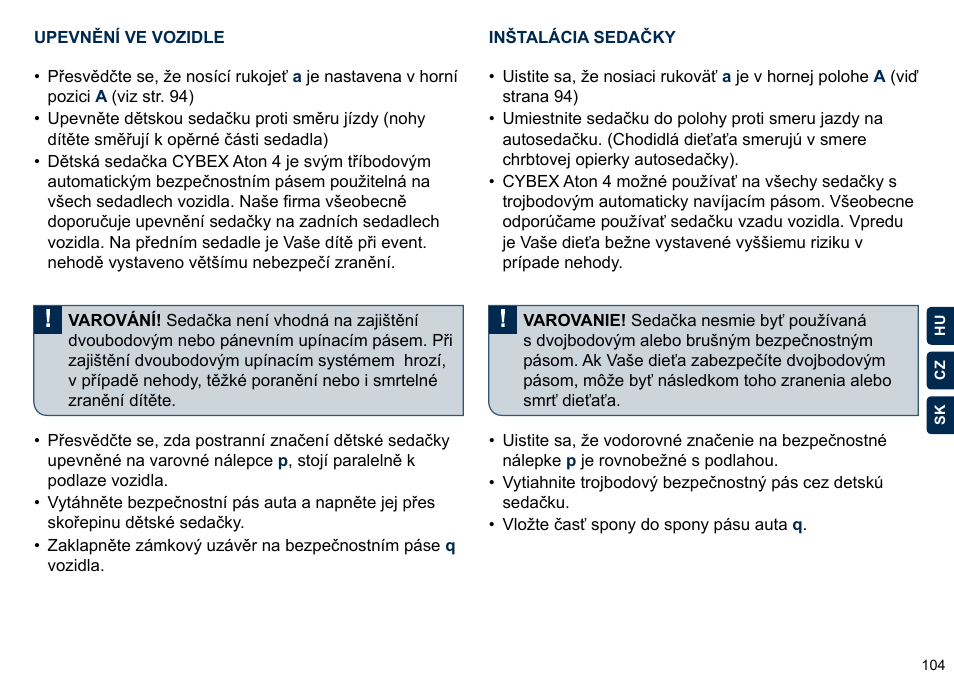 Cybex ATON 4 User Manual | Page 106 / 132