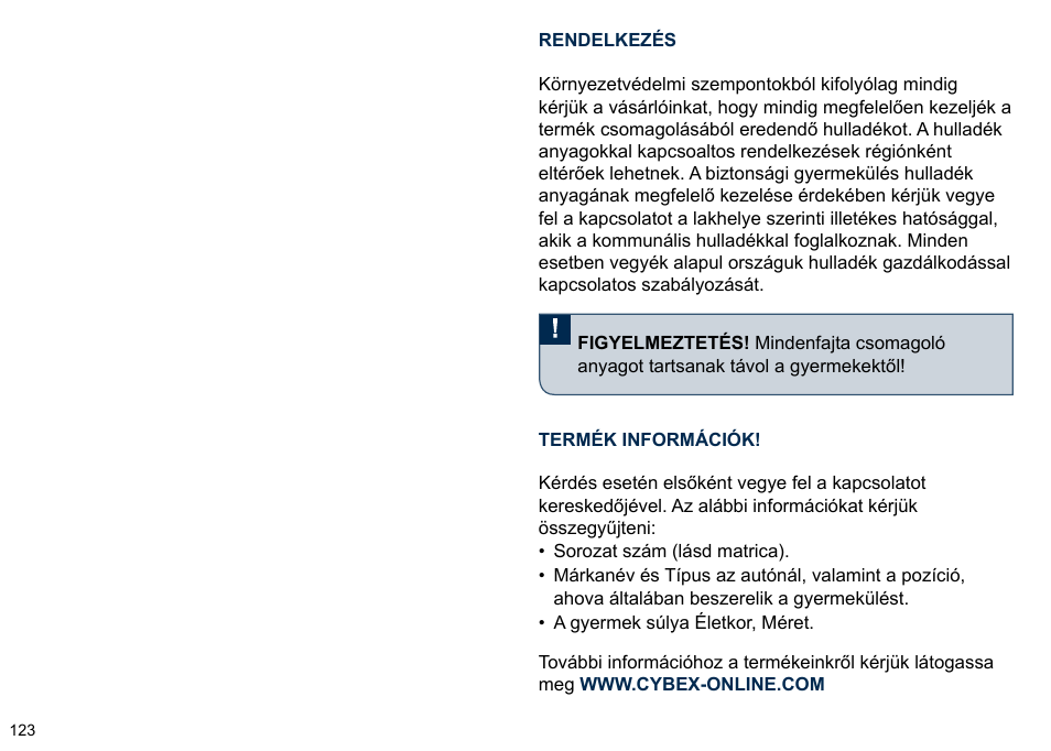 Cybex ATON 4 User Manual | Page 125 / 132