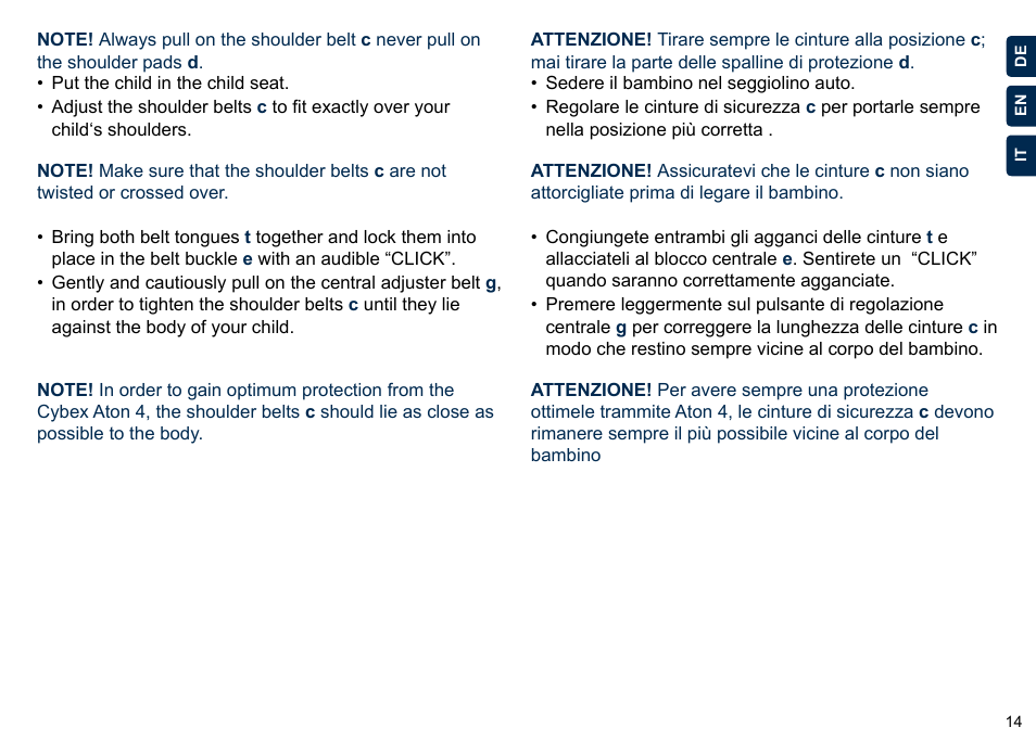 Cybex ATON 4 User Manual | Page 16 / 132