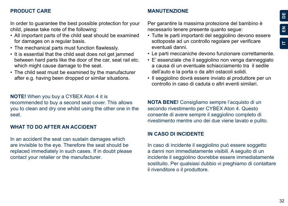 Cybex ATON 4 User Manual | Page 34 / 132
