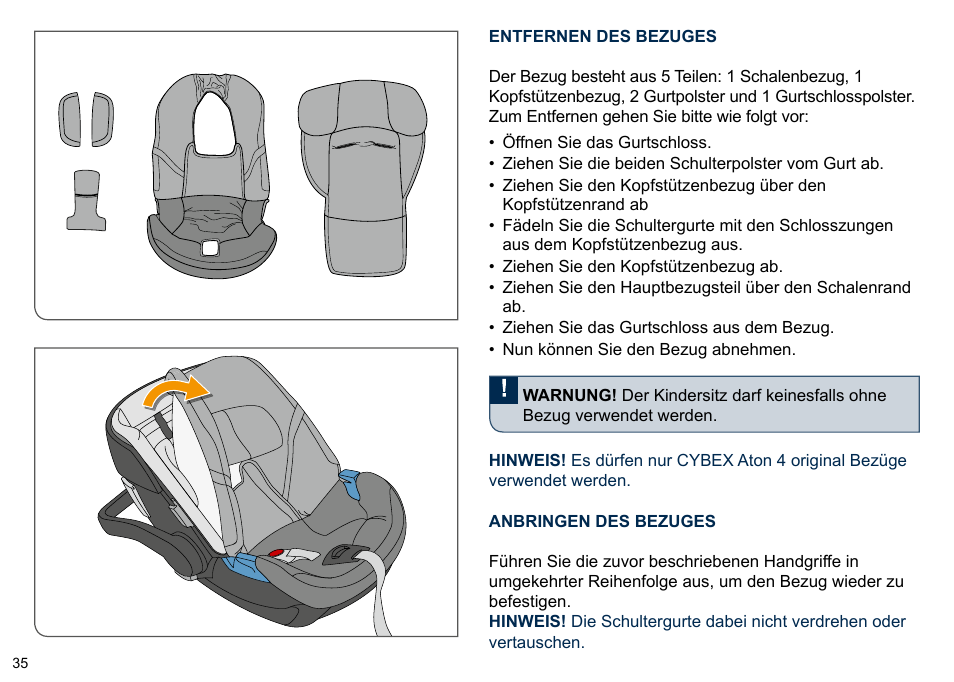 Cybex ATON 4 User Manual | Page 37 / 132