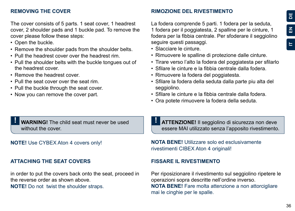 Cybex ATON 4 User Manual | Page 38 / 132