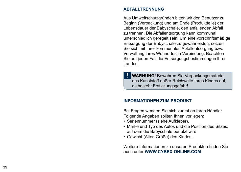 Cybex ATON 4 User Manual | Page 41 / 132