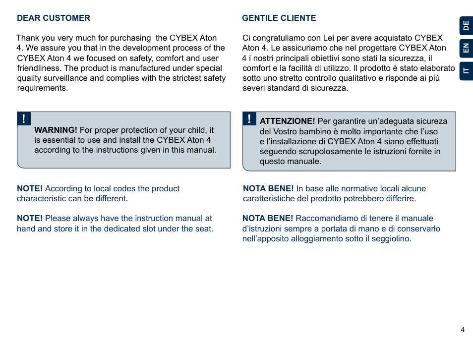 Cybex ATON 4 User Manual | Page 6 / 132