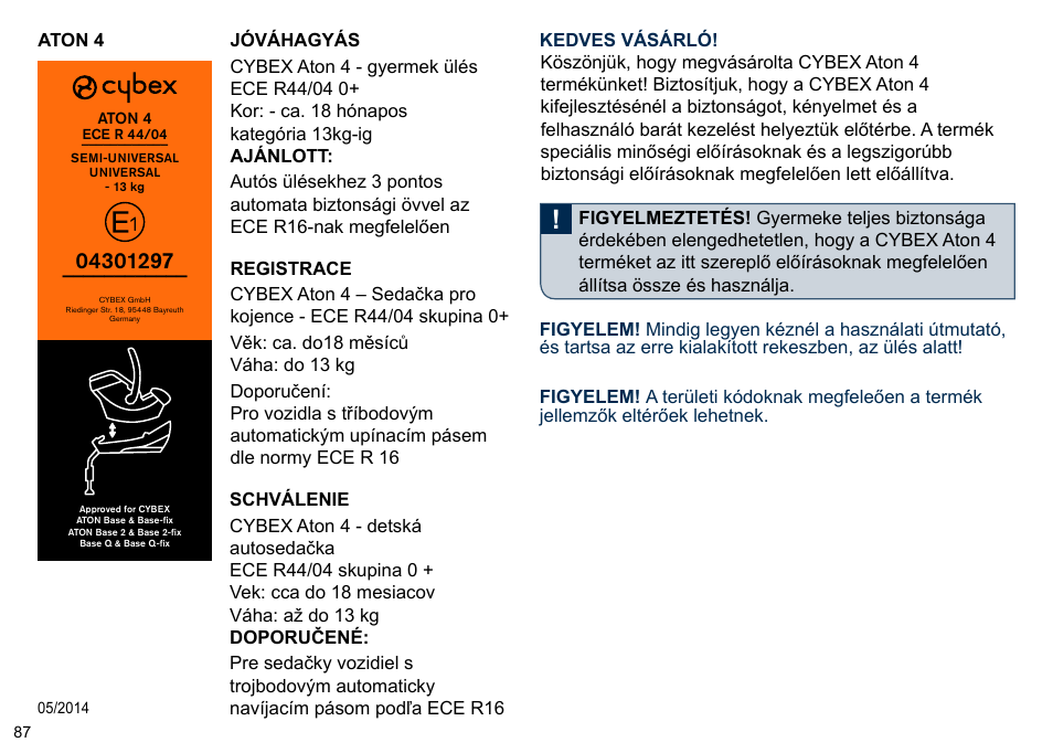 Cybex ATON 4 User Manual | Page 89 / 132