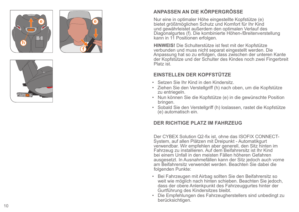 Cybex SOLUTION Q2-FIX User Manual | Page 10 / 100