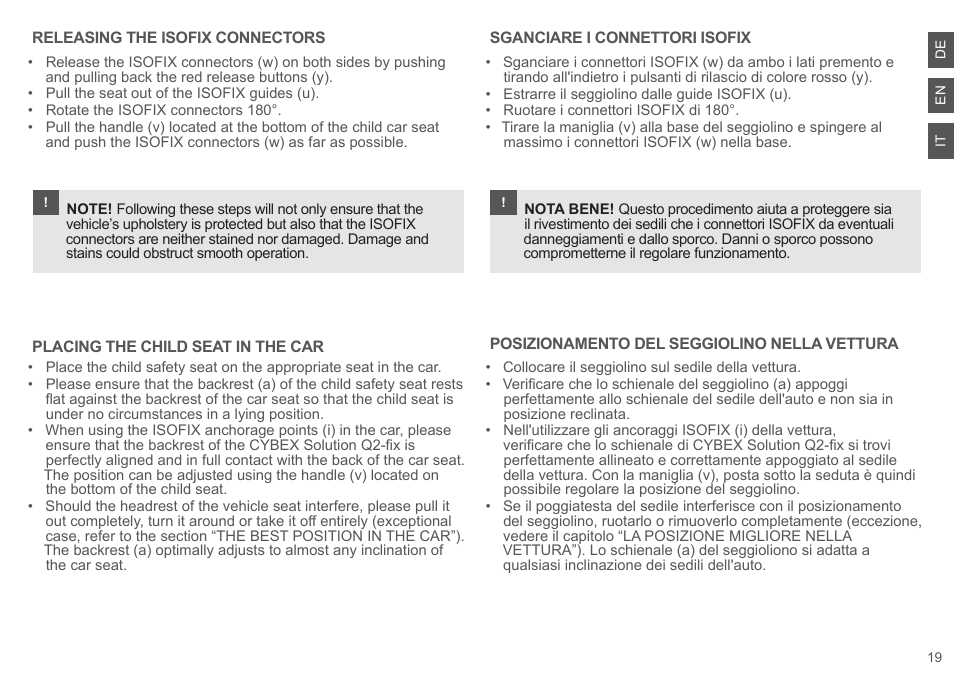 Cybex SOLUTION Q2-FIX User Manual | Page 19 / 100
