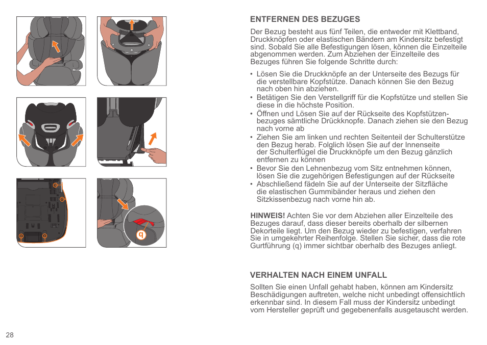 Cybex SOLUTION Q2-FIX User Manual | Page 28 / 100