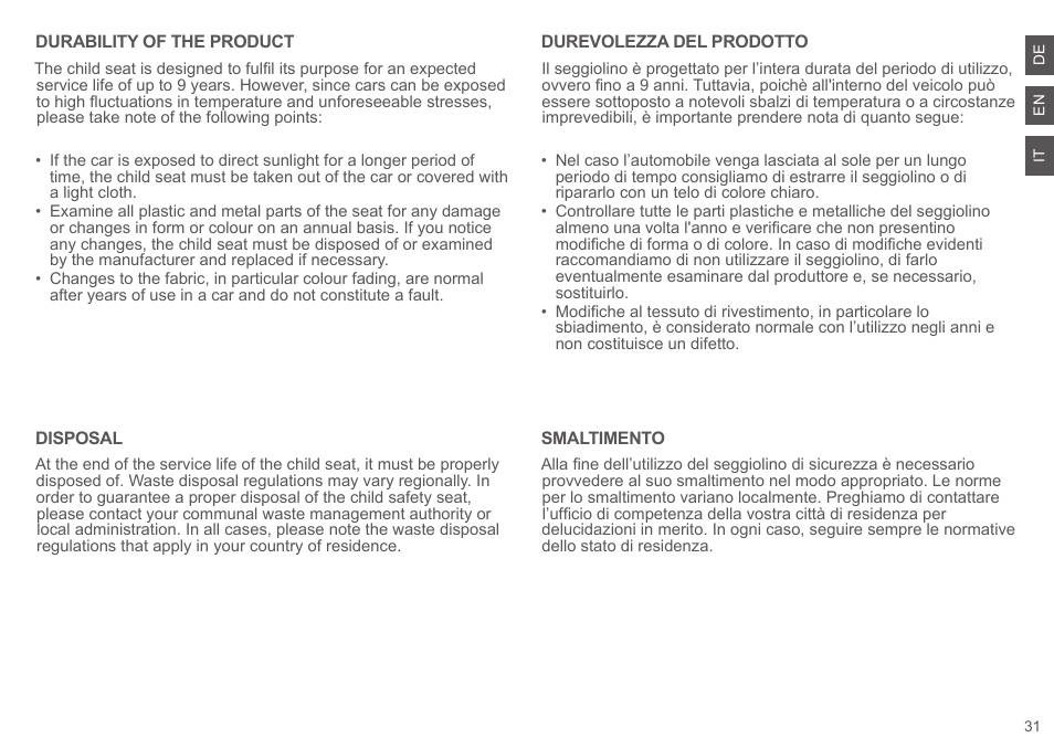 Cybex SOLUTION Q2-FIX User Manual | Page 31 / 100