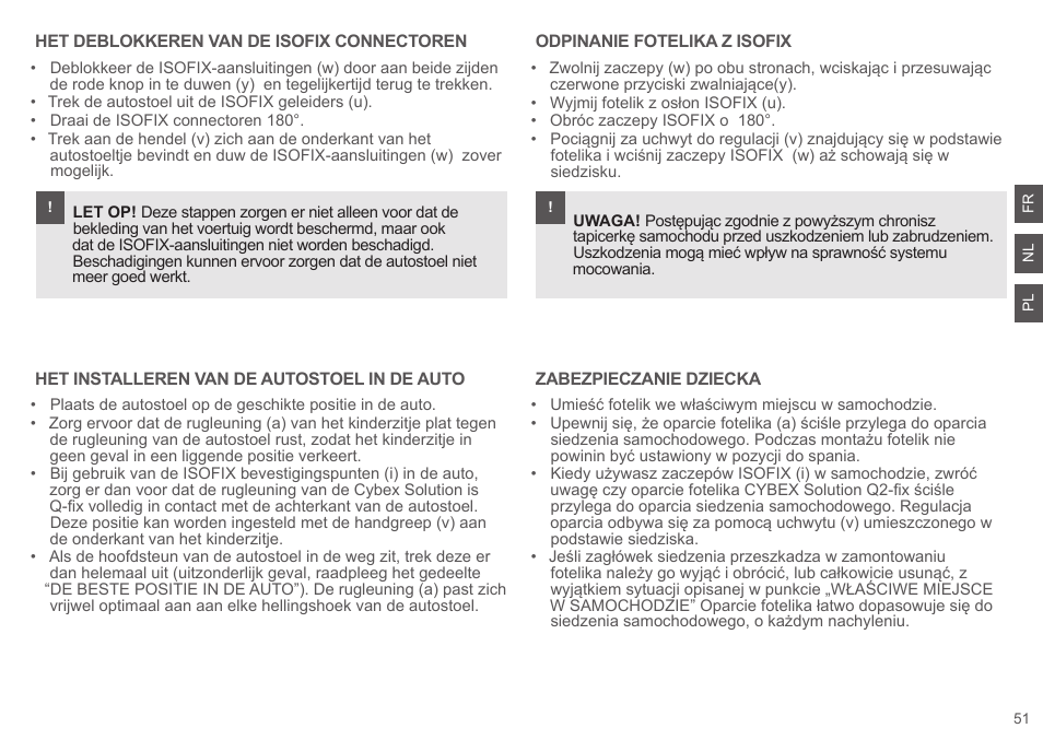 Cybex SOLUTION Q2-FIX User Manual | Page 51 / 100