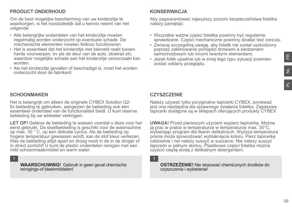 Cybex SOLUTION Q2-FIX User Manual | Page 59 / 100
