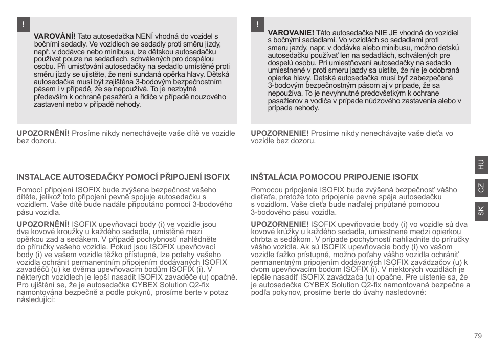 Cybex SOLUTION Q2-FIX User Manual | Page 79 / 100