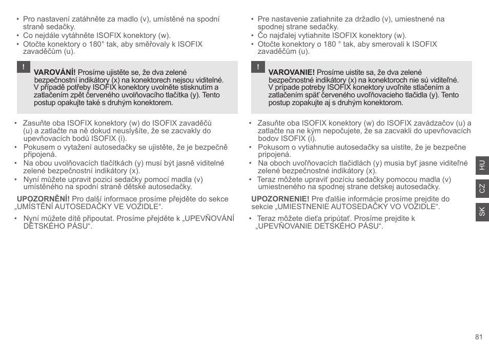 Cybex SOLUTION Q2-FIX User Manual | Page 81 / 100