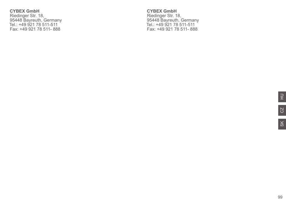 Cybex SOLUTION Q2-FIX User Manual | Page 99 / 100
