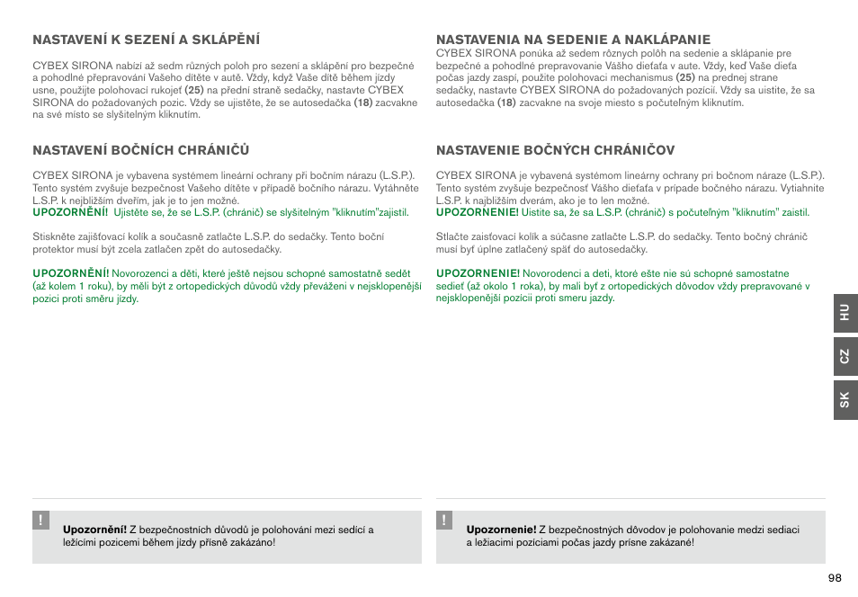 Cybex SIRONA User Manual | Page 100 / 120