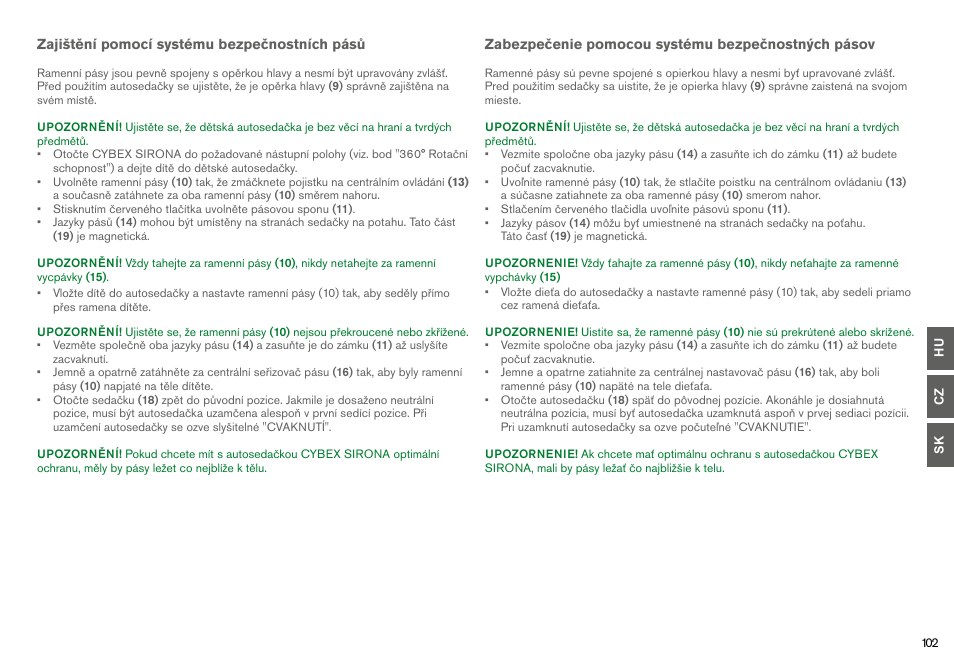Cybex SIRONA User Manual | Page 104 / 120