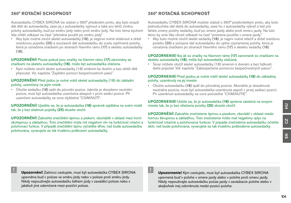 Cybex SIRONA User Manual | Page 106 / 120