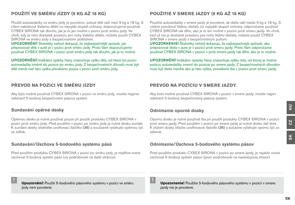 Cybex SIRONA User Manual | Page 108 / 120
