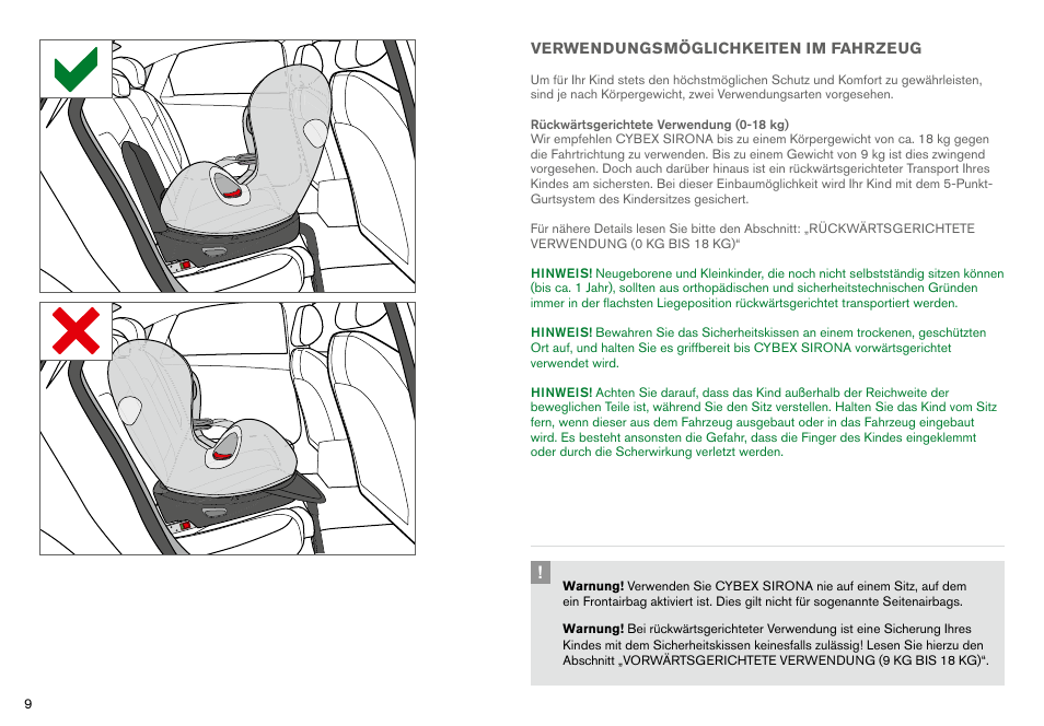 Cybex SIRONA User Manual | Page 11 / 120