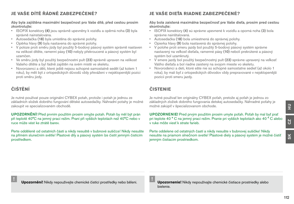Cybex SIRONA User Manual | Page 114 / 120