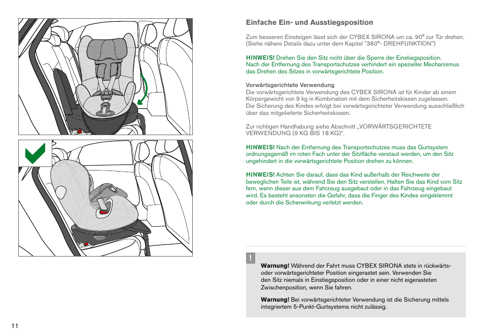 Cybex SIRONA User Manual | Page 13 / 120