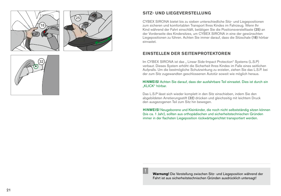 Cybex SIRONA User Manual | Page 23 / 120