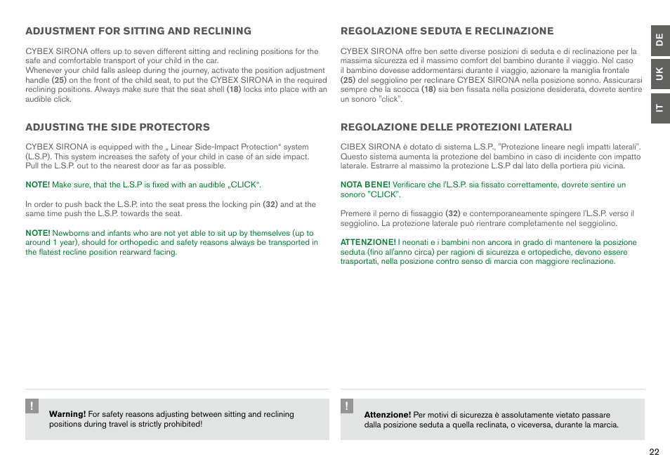 Cybex SIRONA User Manual | Page 24 / 120