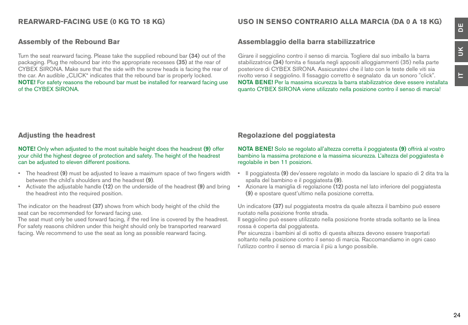 Cybex SIRONA User Manual | Page 26 / 120
